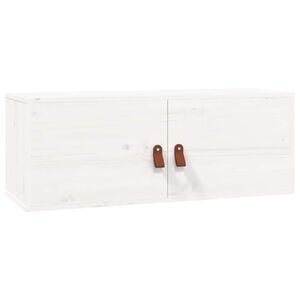 vidaXL Arm&aacute;rio de parede 80x30x30 cm madeira de pinho maci&ccedil;a branco