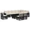 vidaXL Conjunto de Sof&aacute; de Jardim 11 unid. Preto e Branco Creme