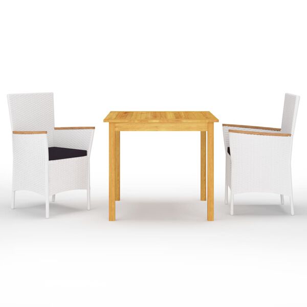 vidaXL 3 pcs conjunto de jantar para jardim