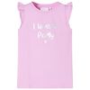 vidaXL T-shirt para crian&ccedil;a manga com folhos lil&aacute;s 128