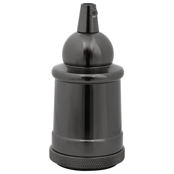 vidaXL Casquilhos de l&acirc;mpadas 2 pcs Preto brilhante E27