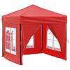vidaXL Tenda para festas dobr&aacute;vel com paredes laterais 2x2 m vermelho