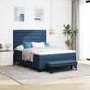 vidaXL Cama Box com colch&atilde;o com cabeceira Azul 140 x 200 cm tecido
