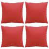 vidaXL Almofadas decorativas 4 pcs 40x40 cm tecido vermelho