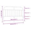 vidaXL Cabeceira de cama 140 cm metal preto