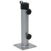 vidaXL Base de guarda-sol para poste de &Oslash;38/48 mm a&ccedil;o prateado