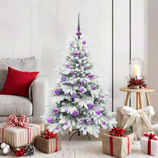 vidaXL &Aacute;rvore de Natal Artificial com 150 LEDs Branco 120 cm PE e PVC
