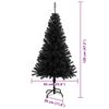 vidaXL &Aacute;rvore de Natal com 150 LEDs com suporte Preto 120 cm PVC