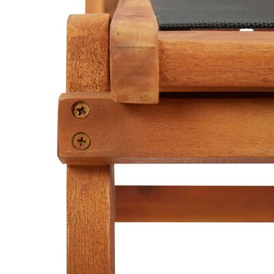 vidaXL Espreguiçadeira de exterior madeira acácia maciça e textilene