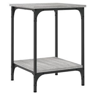 vidaXL Mesa de centro 40x40x55 cm derivados de madeira cinzento sonoma