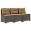 vidaXL Sof&aacute; de Jardim 3 Lugares com Almofadas visual Rattan PP