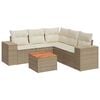 vidaXL Patio Sofa Set 6 lugar Beige