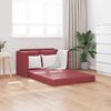 vidaXL Sof&aacute;-cama sem p&eacute;s 112x174x55 cm couro artificial vermelho tinto