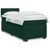 vidaXL Cama com molas/colchão 90x190 cm veludo verde-escuro