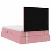 vidaXL Cama com arruma&ccedil;&atilde;o e LED com colch&atilde;o Rosa 120 x 200 cm Veludo