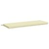 vidaXL Almofada de Banco SOEST 100% Poli&eacute;ster Creme 120 x 40 x 5 cm