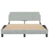 vidaXL Estrutura de cama Dover 120x200 cm veludo cinzento-claro