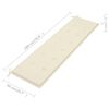 vidaXL Banco de jardim c/ almofad&atilde;o cor creme 175 cm teca maci&ccedil;a