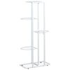 vidaXL Suporte de vasos c/ 5 prateleiras 43x22x98 cm metal branco