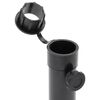 vidaXL Base de guarda-sol para poste de &Oslash;38/48 mm a&ccedil;o preto fosco
