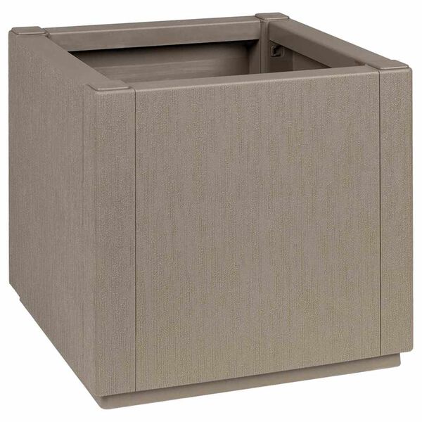 vidaXL Vaso de Jardim Cinzeto 36 x 36 x 35 cm Polipropileno
