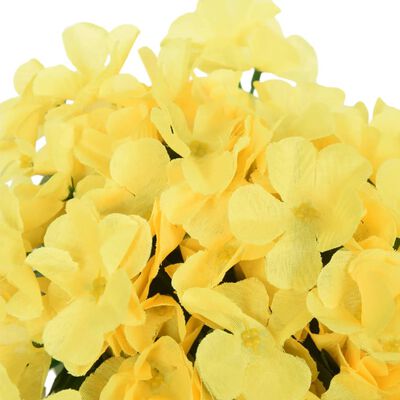 vidaXL Grinaldas de flores artificiais 3 pcs 85 cm amarelo