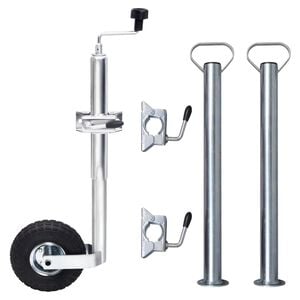 vidaXL Roda j&oacute;quei c/ 2 tubos de suporte/3 bra&ccedil;adeiras de divis&atilde;o 48mm