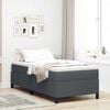 vidaXL Cama Box Cinza Escuro 90 x 200 cm Tecido de Veludo Cotele