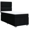 vidaXL Cama com molas/colch&atilde;o 90x200 cm tecido preto