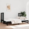 vidaXL Estrutura sof&aacute;-cama de puxar 2x(90x190) cm pinho maci&ccedil;o preto