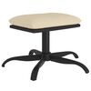 vidaXL Apoio de p&eacute;s 60x60x36 cm tecido/couro artificial cor creme