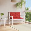 vidaXL Almofad&atilde;o banco jardim 100x(50+50)x7cm tecido oxford vermelho