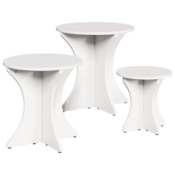 vidaXL Mesa de centro 3 pcs Branco