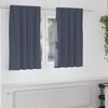 vidaXL Cortinas Blackout com Argolas 2 pcs Antracite 140 x 140 cm