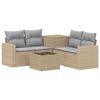 vidaXL Conjunto de Sof&aacute;s 6 unid. Bege e Cinza Claro