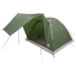 vidaXL Barraca de Camping 4 pessoa Verde Poli&eacute;ster e A&ccedil;o