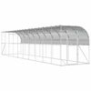 vidaXL Gaiola para Galinha Contra a Parede Prateado 600 x 150 x 215 cm