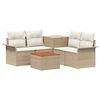 vidaXL Conjunto de Sof&aacute;s 6 unid. 4 lugar Bege e Branco Creme