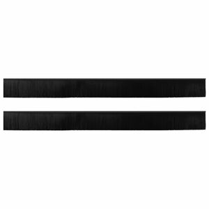 vidaXL Selos de Escovas para Porta Auto-adesivos 2 unid. Preto 100 cm