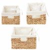 vidaXL Cestos de Armazenamento 3 pcs Natural 40 x 30 x 18 cm