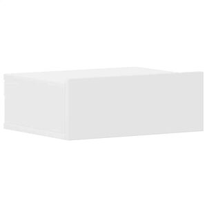 vidaXL Mesa de cabeceira suspensa 40x30x15 cm derivados madeira branco