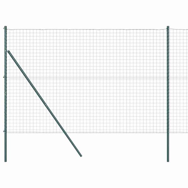 vidaXL Cerca com Poste Verde 1,5 x 10 m A&ccedil;o e PVC