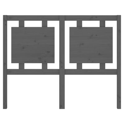vidaXL Cabeceira de cama 125,5x4x100 cm pinho maciço cinzento