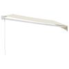 vidaXL Toldo retr&aacute;til 4x3 m tecido e alum&iacute;nio cor creme