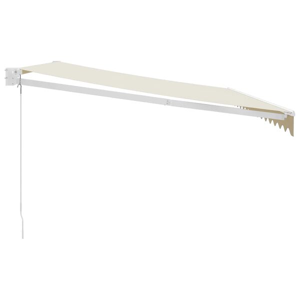 vidaXL Toldo retr&aacute;til 4x3 m tecido e alum&iacute;nio cor creme