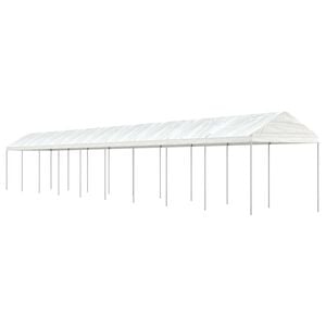 vidaXL Gazebo com telhado 20,07x2,28x2,69 m polietileno branco