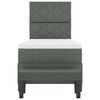 vidaXL Cama Box com cabeceira Cinza Escuro 80 x 200 cm tecido