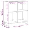 vidaXL Arm&aacute;rio para discos de vinil Madeira antiga 85 x 38 x 89 cm