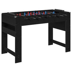 vidaXL Mesa de Pebolim Carvalho Preto 125 x 60,5 x 80 cm