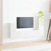 vidaXL Conjunto de m&oacute;vel de TV 3 pcs Branco Brilhante